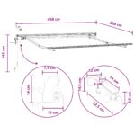 vidaXL Textília na slnečník Sivohnedá 450 × 300 cm Polyester – Obrázok 10