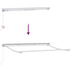 vidaXL Ručná skladacia markíza Sivohnedá 4,5 × 3 m Polyester a hliník – Obrázok 4