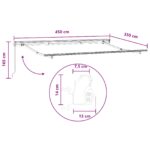 vidaXL Sklopná markíza Sivohnedá 450 × 350 cm Polyester a hliník – Obrázok 7