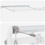 vidaXL Textília na slnečník Sivohnedá 450 × 350 cm Polyester – Obrázok 10