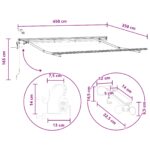 vidaXL Textília na slnečník Sivohnedá 450 × 350 cm Polyester – Obrázok 12