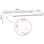 vidaXL Sklopná markíza Sivohnedá 500 × 350 cm Polyester a hliník – Obrázok 6
