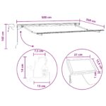 vidaXL Sklopná markíza Sivohnedá 500 × 350 cm Tkanina a hliník – Obrázok 9