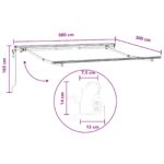 vidaXL Sklopná markíza Sivohnedá 600 × 300 cm Tkanina a hliník – Obrázok 8