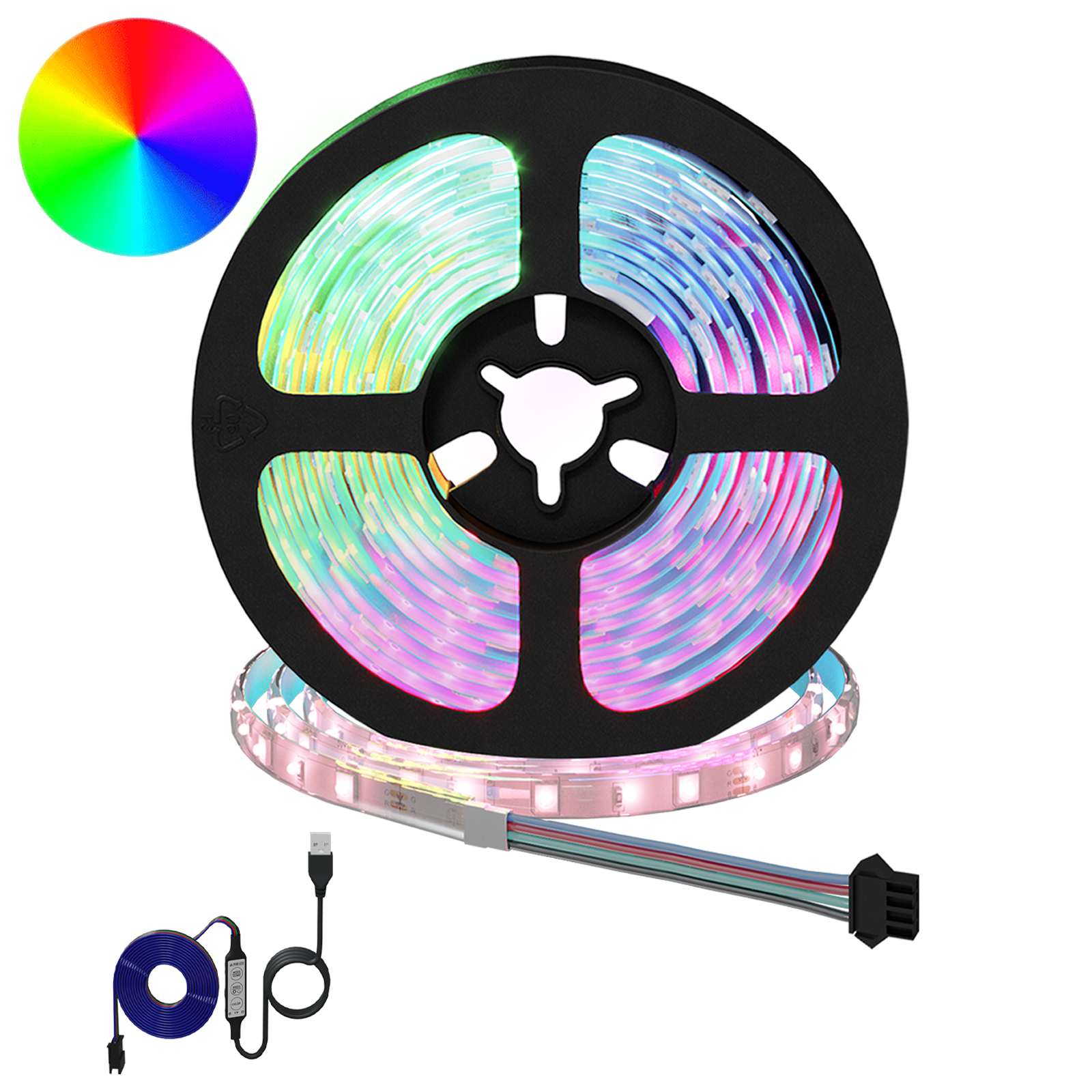 3429091_1.jpg vidaXL LED pás 12 pcs Čierna a priehľadná 2500 mm Meď a plast – Obrázok 1