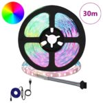 vidaXL LED pás 12 pcs Čierna a priehľadná 2500 mm Meď a plast – Obrázok 2
