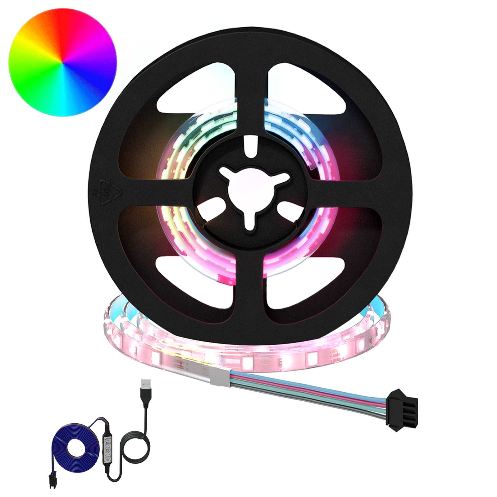 3429093_1.jpg vidaXL LED pás 12 pcs Čierna a priehľadná 350 mm Meď a plast – Obrázok 1