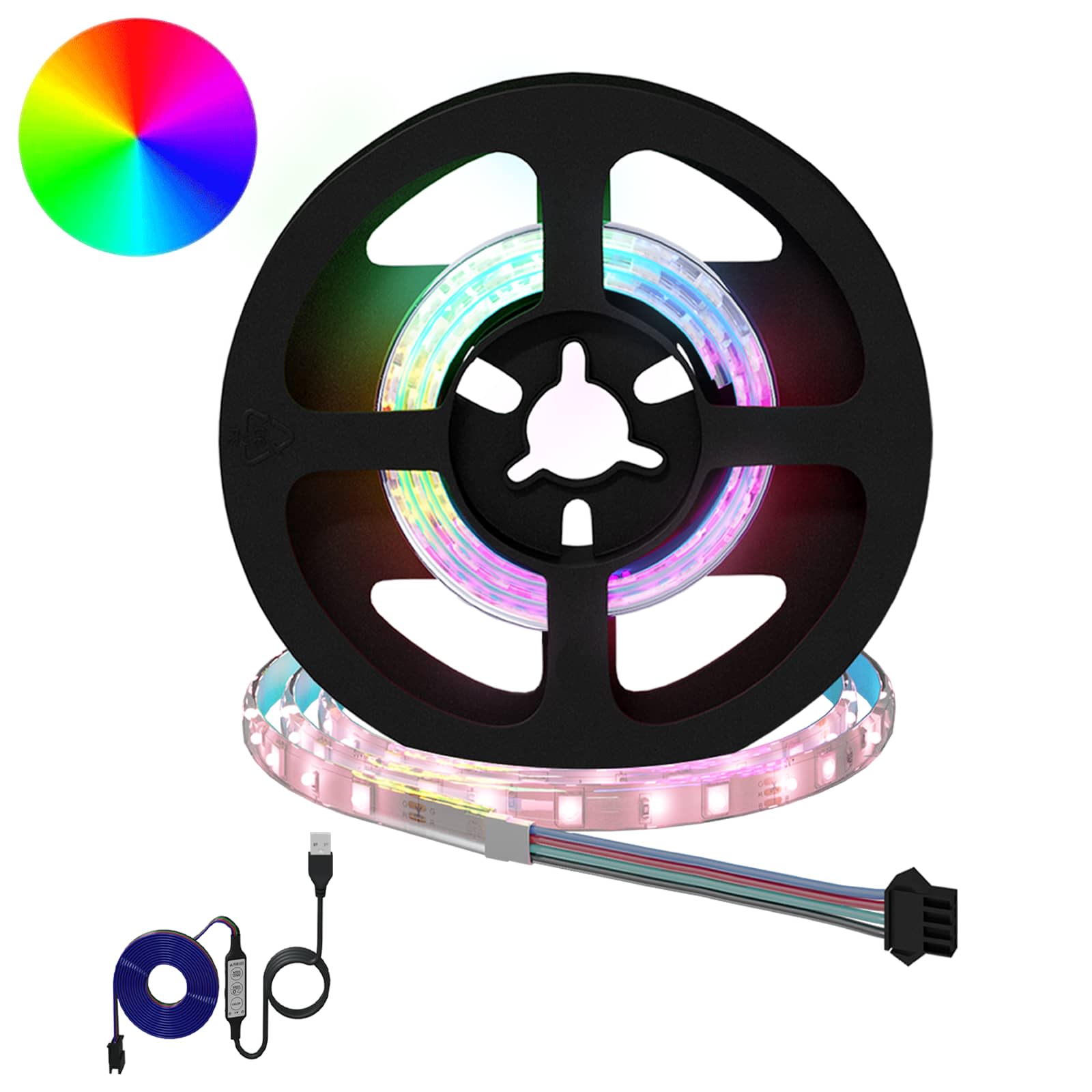3429097_1.jpg vidaXL LED pás 12 pcs Čierna a priehľadná 450 mm Meď a plast – Obrázok 1