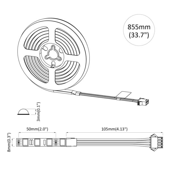 vidaXL LED pás 12 pcs Čierna a priehľadná 750 mm Meď a plast – Obrázok 9