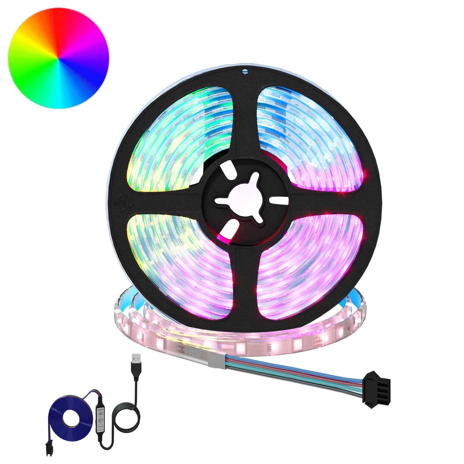3429125_1.jpg vidaXL LED pás 12 pcs Čierna a priehľadná 3000 mm Meď a plast – Obrázok 1