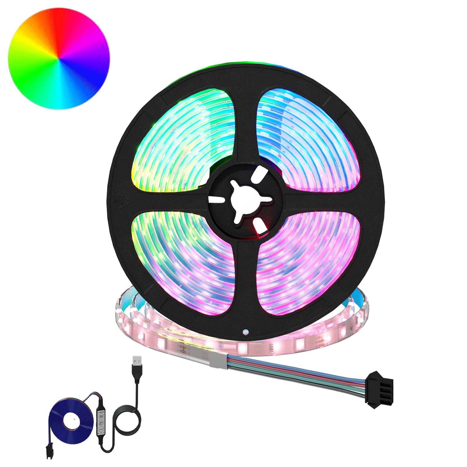 3429129_1.jpg vidaXL LED pás 12 pcs Čierna a priehľadná 4700 mm Meď a plast – Obrázok 1