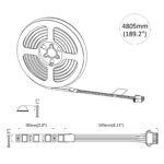 vidaXL LED pás 12 pcs Čierna a priehľadná 4700 mm Meď a plast – Obrázok 10