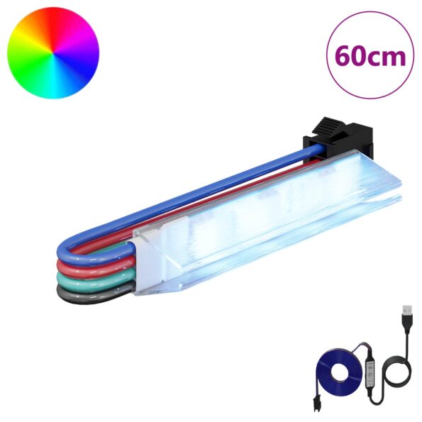 vidaXL LED pás 12 pcs Čierna a biela 1745 mm Meď a plast – Obrázok 2