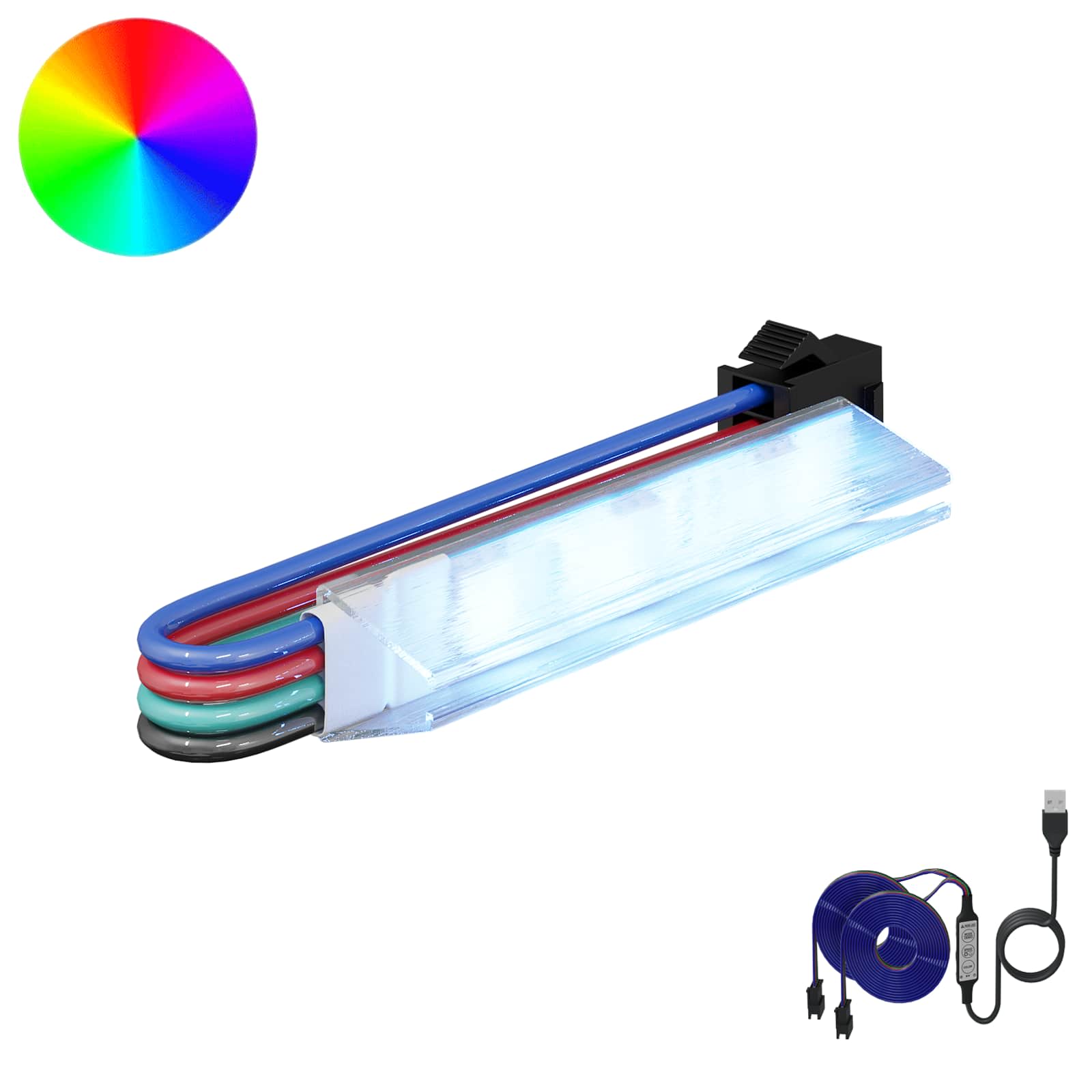 3429137_1-2.jpg vidaXL LED pás 12 pcs Čierna a mnohofarebná 1745 mm Meď a plast – Obrázok 1