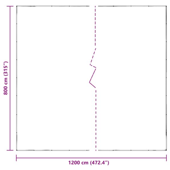 vidaXL Pokrytie rastlín Priehľadná 8 x 12 m PE – Obrázok 10