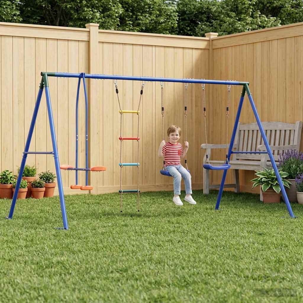 3429830_1.jpg vidaXL Hojdačka do exteriéru Viacfarebný 330 x 185 x 185 cm Oceľ a PE – Obrázok 1