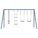 vidaXL Hojdačka do exteriéru Viacfarebný 330 x 185 x 185 cm Oceľ a PE – Obrázok 4