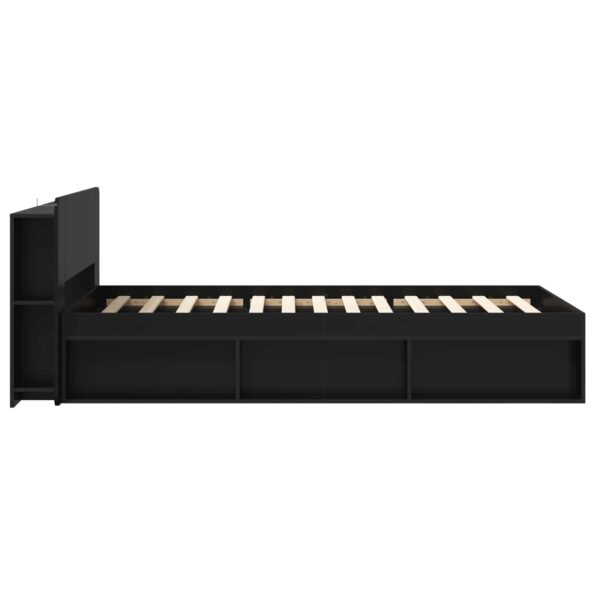 vidaXL Rám postele so skladom Čierna 75 x 190 cm Kompozitné drevo – Obrázok 4