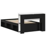 vidaXL Rám postele so skladom Čierna 75 x 190 cm Kompozitné drevo – Obrázok 5
