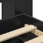 vidaXL Rám postele so skladom Čierna 75 x 190 cm Kompozitné drevo – Obrázok 7