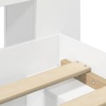vidaXL Rám postele so skladom Biela 75 x 190 cm Kompozitné drevo – Obrázok 7