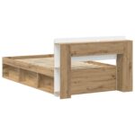 vidaXL Rám postele so skladom Dub artisan 80 x 200 cm Kompozitné drevo – Obrázok 4