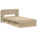 vidaXL Rám postele so skladom Dub sonoma 80 x 200 cm Kompozitné drevo – Obrázok 2