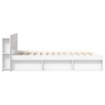 vidaXL Rám postele so skladom Biela 80 x 200 cm Kompozitné drevo – Obrázok 3