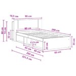 vidaXL Rám postele so skladom Biela 80 x 200 cm Kompozitné drevo – Obrázok 8