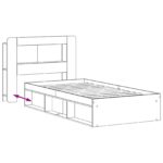 vidaXL Rám postele so skladom Dymový dub 80 x 200 cm Kompozitné drevo – Obrázok 7