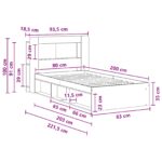 vidaXL Rám postele so skladom Dymový dub 80 x 200 cm Kompozitné drevo – Obrázok 8