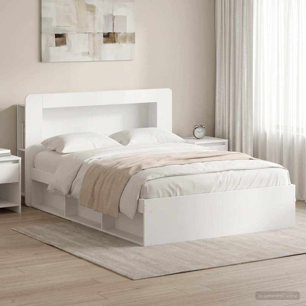 3433501_1.jpg vidaXL Rám postele so skladom Biela 140 x 200 cm Kompozitné drevo – Obrázok 1