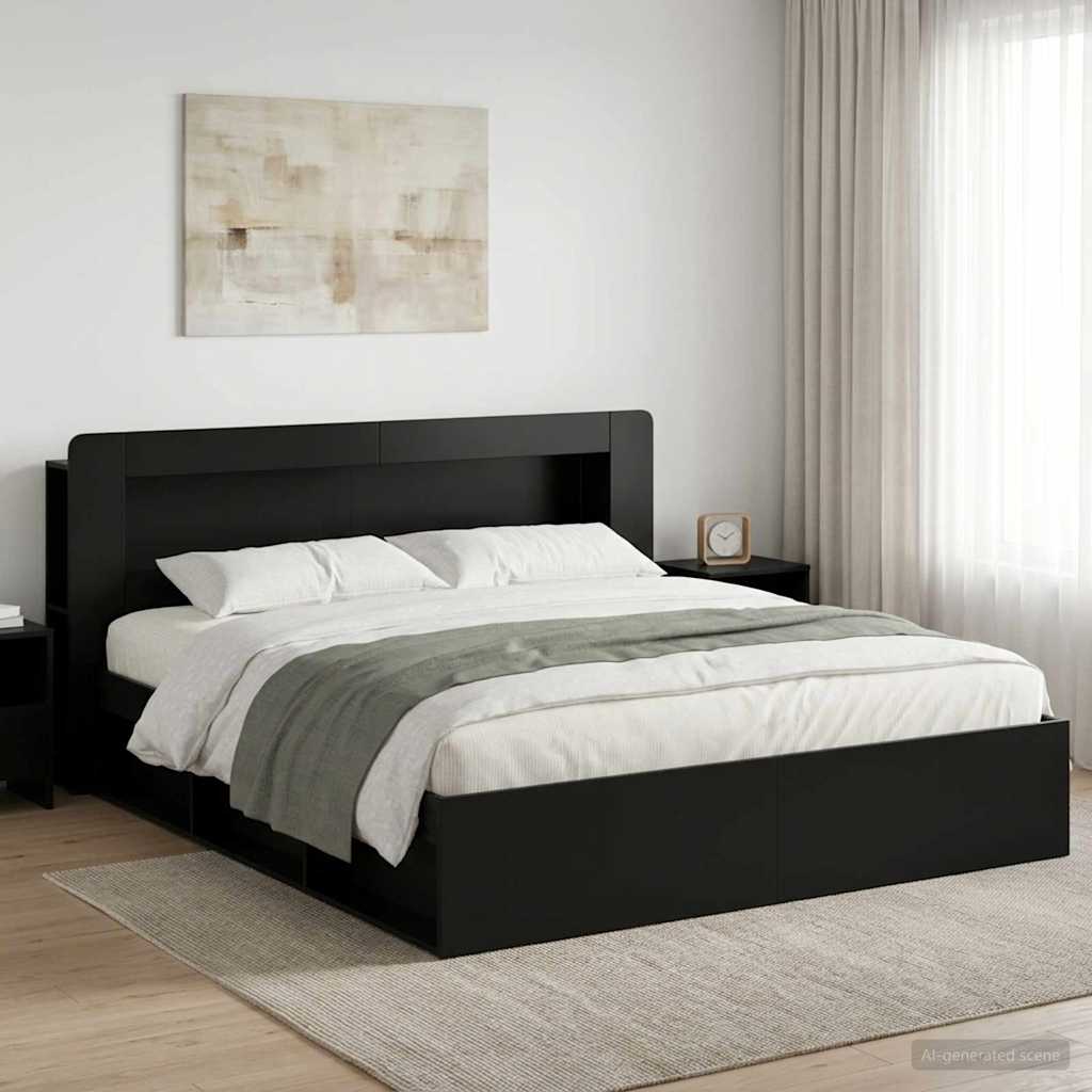 3433511_1.jpg vidaXL Rám postele so skladom Čierna 180 x 200 cm Kompozitné drevo – Obrázok 1