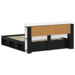 vidaXL Rám postele so skladom Čierna 180 x 200 cm Kompozitné drevo – Obrázok 5