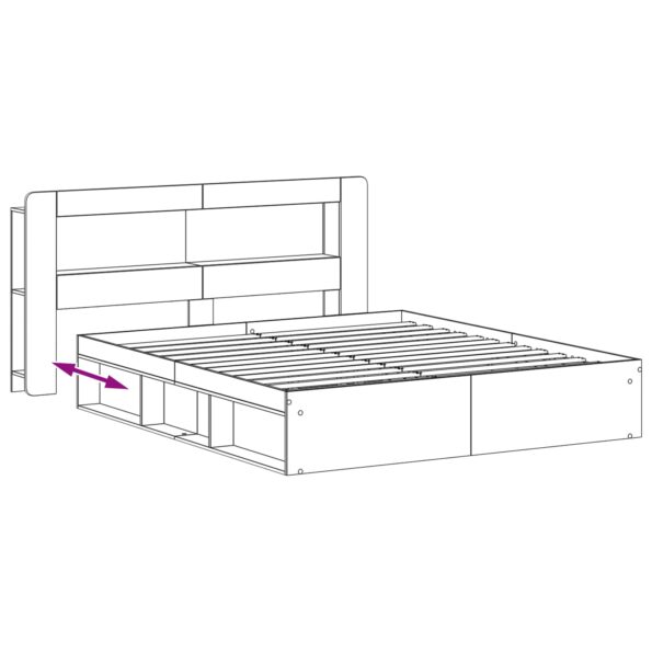 vidaXL Rám postele so skladom Čierna 180 x 200 cm Kompozitné drevo – Obrázok 8