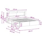 vidaXL Rám postele so skladom Čierna 200 x 200 cm Kompozitné drevo – Obrázok 9