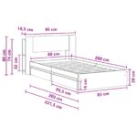 vidaXL Rám postele so skladom Dub sonoma 80 x 200 cm Kompozitné drevo – Obrázok 9