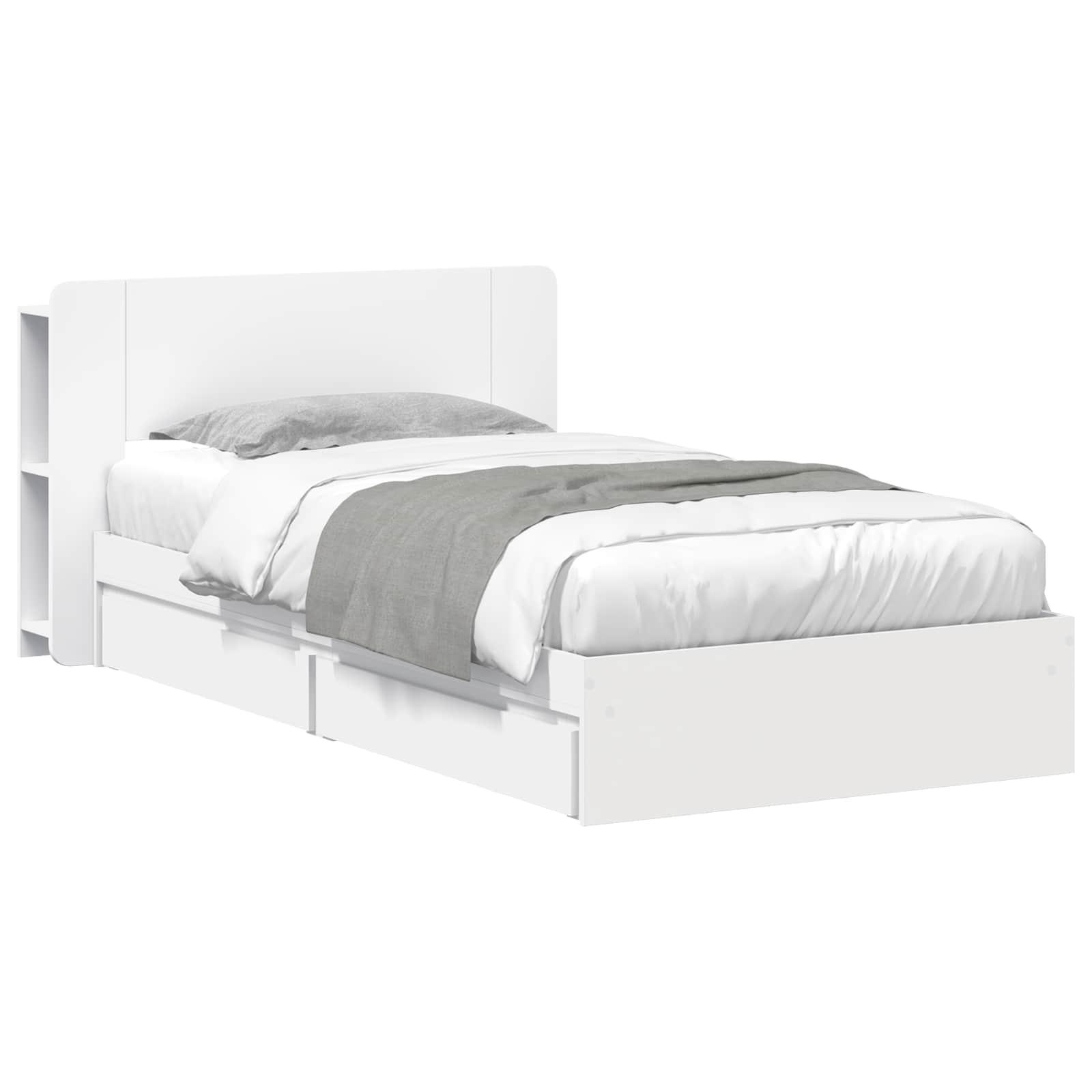 3433538_1.jpg vidaXL Rám postele so skladom Biela 80 x 200 cm Kompozitné drevo – Obrázok 1