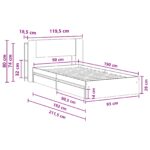 vidaXL Rám postele so skladom Čierna 90 x 190 cm Kompozitné drevo – Obrázok 10