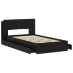 vidaXL Rám postele so skladom Čierna 90 x 190 cm Kompozitné drevo – Obrázok 4