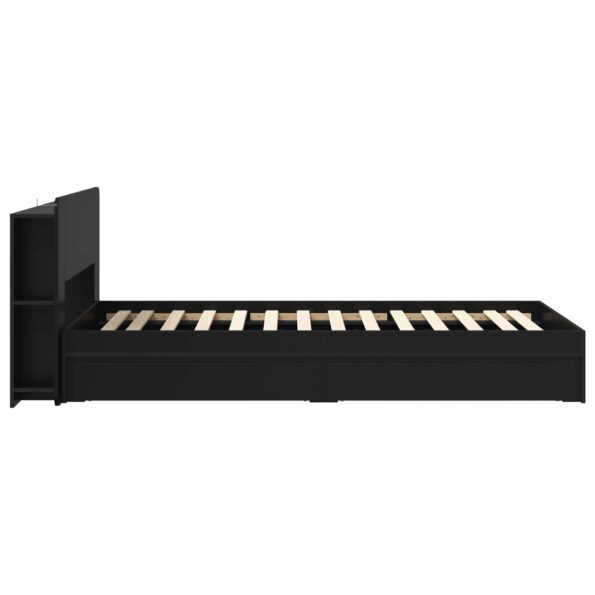 vidaXL Rám postele so skladom Čierna 90 x 190 cm Kompozitné drevo – Obrázok 5