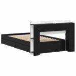 vidaXL Rám postele so skladom Čierna 90 x 190 cm Kompozitné drevo – Obrázok 6
