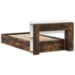vidaXL Rám postele so skladom Dymový dub 90 x 200 cm Kompozitné drevo – Obrázok 6