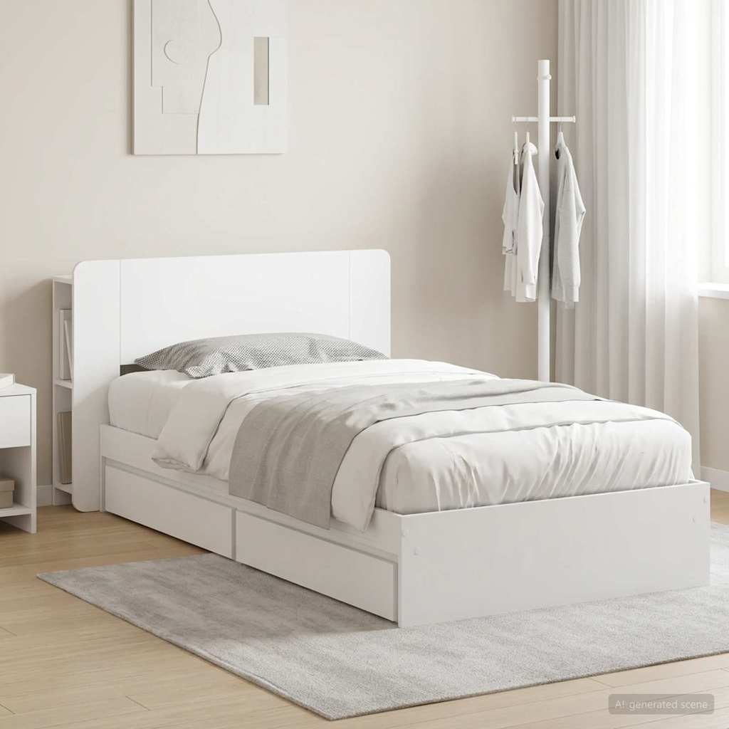 3433556_1.jpg vidaXL Rám postele so skladom Biela 90 x 200 cm Kompozitné drevo – Obrázok 1