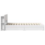 vidaXL Rám postele so skladom Biela 90 x 200 cm Kompozitné drevo – Obrázok 5