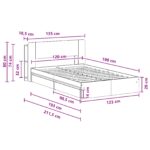 vidaXL Rám postele so skladom Dymový dub 120 x 190 cm Kompozitné drevo – Obrázok 10
