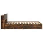 vidaXL Rám postele so skladom Dymový dub 120 x 200 cm Kompozitné drevo – Obrázok 5