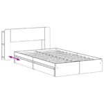vidaXL Rám postele so skladom Dymový dub 120 x 200 cm Kompozitné drevo – Obrázok 9