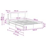 vidaXL Rám postele so skladom Dymový dub 135 x 190 cm Kompozitné drevo – Obrázok 10