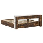 vidaXL Rám postele so skladom Dymový dub 180 x 200 cm Kompozitné drevo – Obrázok 6